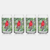 男性（鳥）ショウジョウコウカンチョウ缶ガラス – バックヤードバードシリーズ ガラス缶 (裏面)