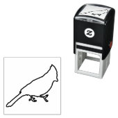 男性（鳥）ショウジョウコウカンチョウ輪郭のラバースタンプ セルフインキングスタンプ (インサイチュ)
