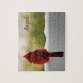 男性（鳥）ショウジョウコウカンチョウ10x8簡単 ジグソーパズル (縦)