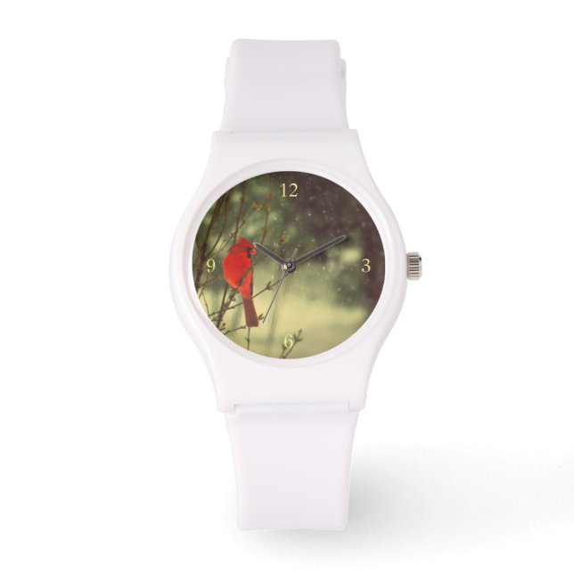 男性（鳥）ショウジョウコウカンチョウ 腕時計 (正面)
