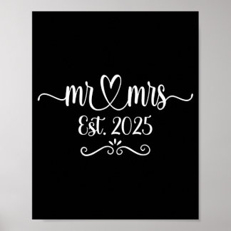 男性 Mr + Mrs 結婚 2025 既婚 夫 ポスター