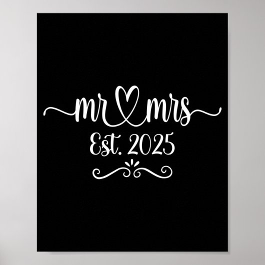 男性 Mr + Mrs 結婚 2025 既婚 夫 ポスター (正面)