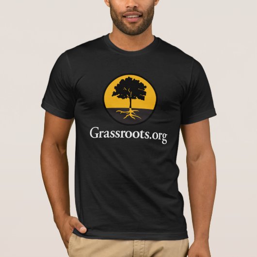 男性Grassroots.org Tシャツ (正面)