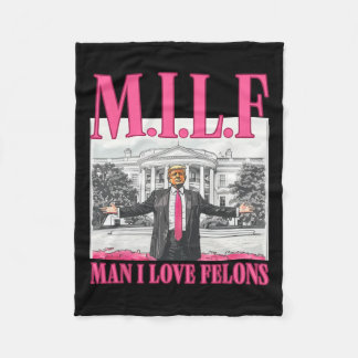 男性I愛フェロンドナルドトランプピンクおもしろい2024イーレ フリースブランケット