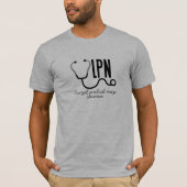 男性LPNライセンス実用ナース聴診器 Tシャツ (正面)