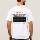 男性MSAR-Wのティーの白 Tシャツ (裏面)