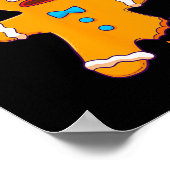 男性Ohスナップクリスマスおもしろいクッキーベーキングギフトショート ポスター (角)