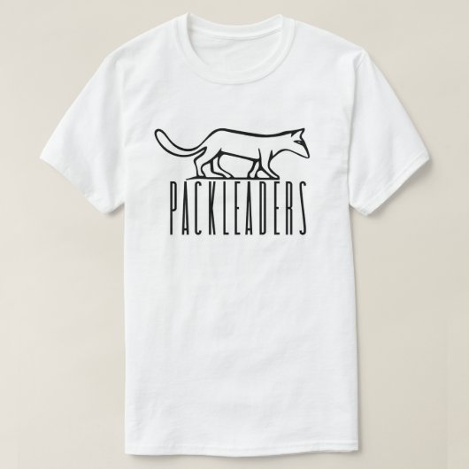 男性PackLeaderのロゴのティーの*White* Tシャツ (デザイン正面)