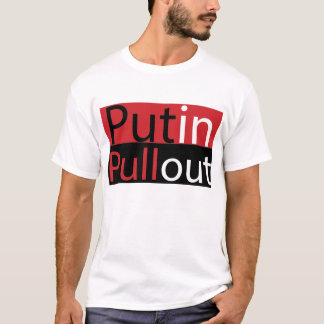 男性Putinの綴込のTシャツ Tシャツ