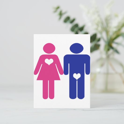 男性VS女性 ポストカード (スタンド正面)