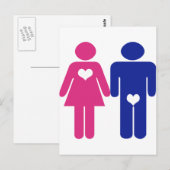 男性VS女性 ポストカード (正面/裏面)