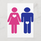 男性VS女性 ポストカード (正面)