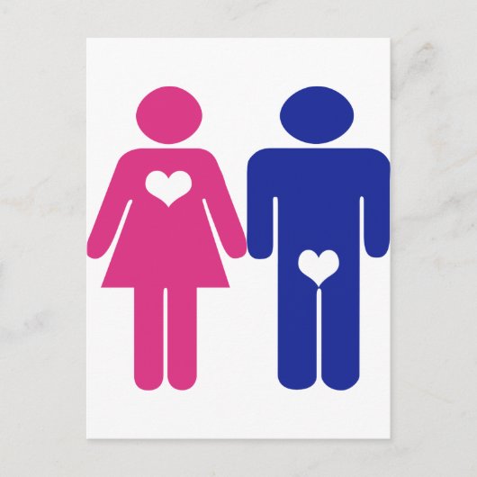 男性VS女性 ポストカード (正面)