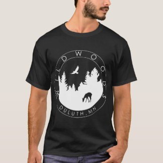 男性WildwoodsのロゴT (暗い色) Tシャツ