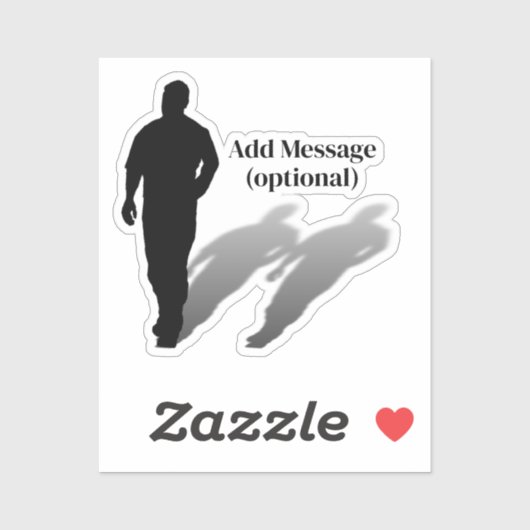 男恋しく思の男のシルエット シール (シート)