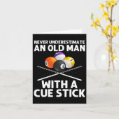 男最高の人のビリヤードアートPビリヤード愛好家 カード (黄色い花)