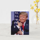 男来に – 投票トランプ – トランプ2020 カード (黄色い花)