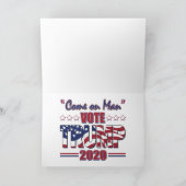 男来に – 投票トランプ – トランプ2020 シーズンカード (内部)