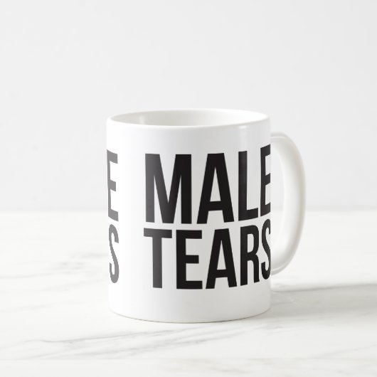 男涙 – 女の子のためのおもしろマグカップ! コーヒーマグカップ (正面右)