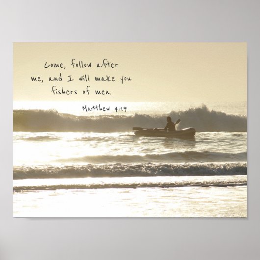 男漁師とボートの漁師 ポスター (正面)