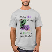 男熱狂するのTシャツよりおもしろいを見せろ Tシャツ (正面)