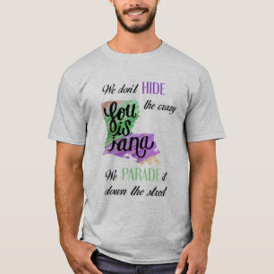 男熱狂するのTシャツよりおもしろいを見せろ Tシャツ