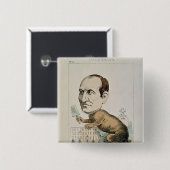 男爵のゲオルゲスEugene Haussmann風刺漫画 缶バッジ (正面&裏面)