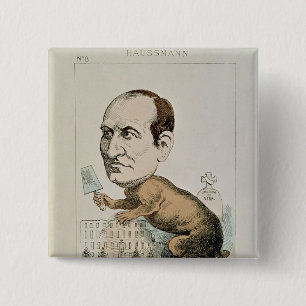 男爵のゲオルゲスEugene Haussmann風刺漫画 缶バッジ
