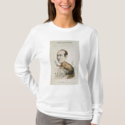 男爵のゲオルゲスEugene Haussmann風刺漫画 Tシャツ (正面)