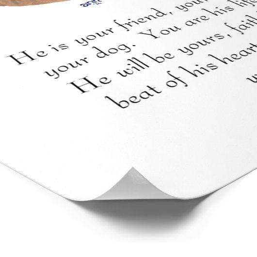 男犬の形見 ポスター (角)