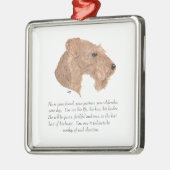 男犬の形見 メタルオーナメント (左)