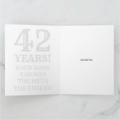 男神話伝説おもしろい42枚目の誕生日男性へカード カード (内部)