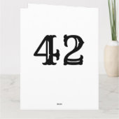 男神話伝説おもしろい42枚目の誕生日男性へカード カード (裏面)