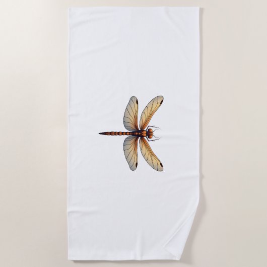 男素晴らし子と女の子のためのトンボの衣装 ビーチタオル (正面)