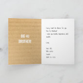 男素朴誕生日カード カード (内部)