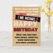 男素朴誕生日カード カード (黄色い花)