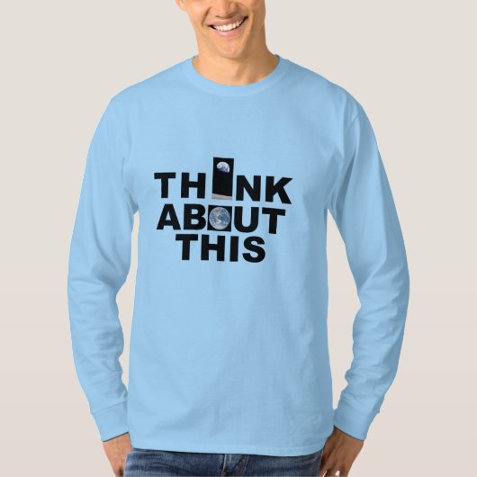 男考えの長袖Tシャツについて Tシャツ (正面)