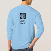 男考えの長袖Tシャツについて Tシャツ (裏面)