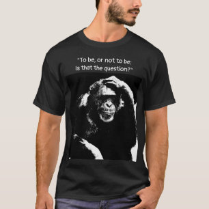 男考えるのポップ・アートの猿の芸術 Tシャツ