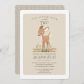 男親愛子リトルディアチャイルドバースデーパーティー 招待状 (正面/裏面)