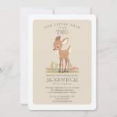 男親愛子リトルディアチャイルドバースデーパーティー 招待状 (正面)