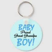 男誇りを持った素晴らしの子Tシャツとギフトのおじいちゃん キーホルダー (正面)