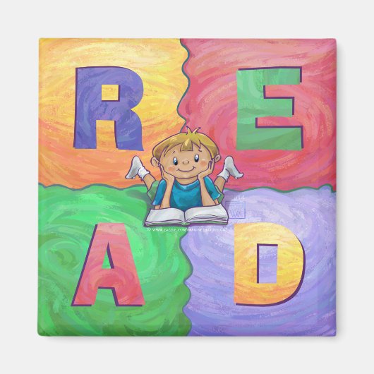 男読の読磁カラフル石 マグネット (正面)