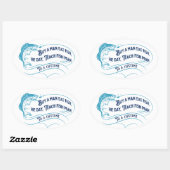 男買の魚食べ、日のオーバルのシール 楕円形シール (シート)