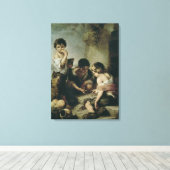 男遊の子のサイコロ, c.1670-75 キャンバスプリント (インサイチュ (ウッドフロア))