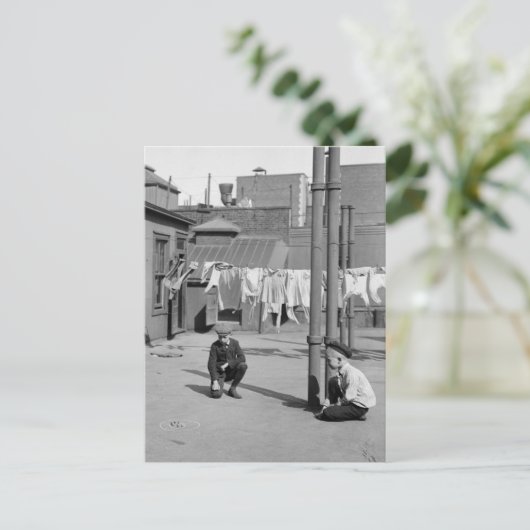 男遊の子の大理石、1900年代初期 ポストカード (スタンド正面)