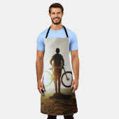 男運の自転車 エプロン (着用した状態)