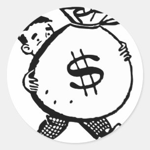 男運金バッグドル記号 ラウンドシール