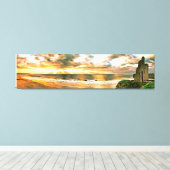 男達のストランド、バリーブニオン。 キャンバスプリント (インサイチュ (ウッドフロア))