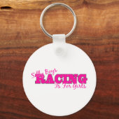 男間抜けの子のレースは女の子のためだ キーホルダー (正面)